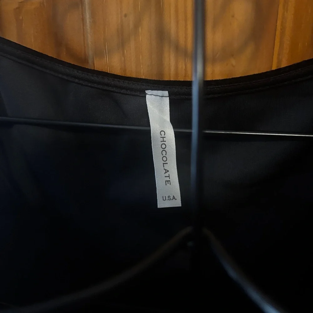 Chocolate Black Puff Sleeve Blouse - Picture 4 of 5